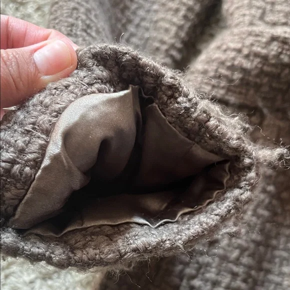 Calvin Klein Women's Textured Brown Pea Coat Winter  Autumn Formal Fashion - Picture 6 of 9